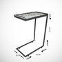 Hanah Home Callen - Glass Mesa Auxiliar Antracita